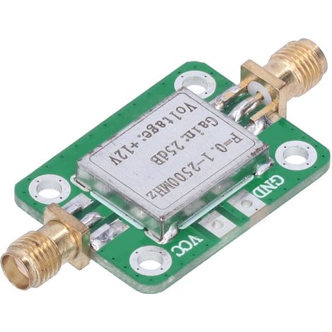 Amplificateur RF large bande 0,12500 MHz 12 V 45 mA 25 dB à gain élevé et faible bruit, connecteur femelle SMAK LNA (1/5)