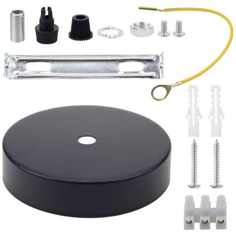 Kit de canopée de lustre – 4,7 pouces, noir, pour suspensions et lustres (1/5)