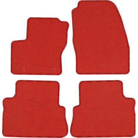 Tappetini dedicati per Ford C-Max II 5 posti dal 2010 al gennaio 2012 - EVA a nido d'ape rossa. (1/5)
