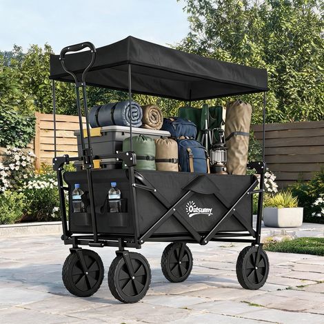 Remorque utilitaire en acier Oxfordstoff 97 x 52 x 105 cm (1/5)