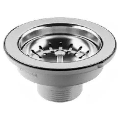 Piletta di scarico basket per lavello in acciaio inox modello hook eco conicestello,vite e maniglia in plastica ø1"1/2 BONOMINI