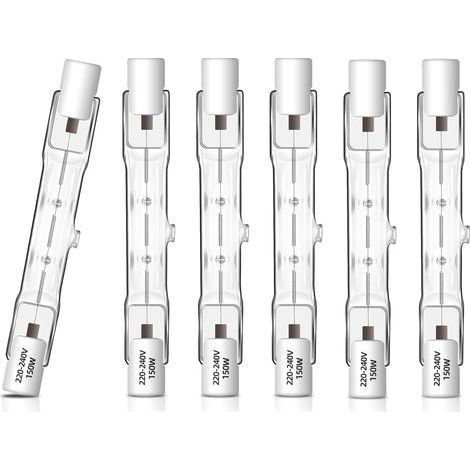 Lot de 6 Ampoule R7S 78mm 150W Dimmable Halogène 230V Blanc Chaud pour Projecteur (1/5)