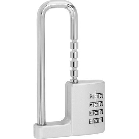 4-Digit Combination Padlock, Combination Lock with Adjustable Shackle, Cabinet Lock for School, Gymnasium and Sports Locker, Toolbox, Fences (1/5)