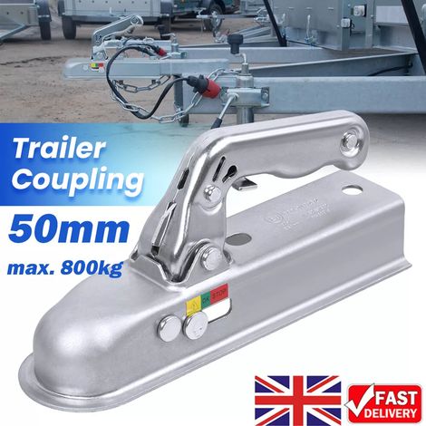 Attelage Remorque - Tête D'Attelage 50 mm En Acier Embouti - Pour Boules De Remorquage 50 mm - Charge Maximale 800 kg - 1 Pièce (1/5)