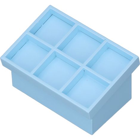 Étagère miniature à fruits et légumes pour maisons de poupées, échelle 1:12, colorée et charmante, en bois, idéale pour la décoration. Couleur bleue. (1/5)
