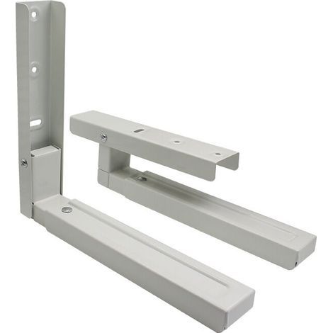 2 Pièces Support Mural Pour Micro Ondes, Supports Micro Ondes, Universel Support pour Four à Micro Ondes, Comprend 6 Vis, Utilisé pour Soutenir les Fours à Micro Ondes (Blanc) (1/4)