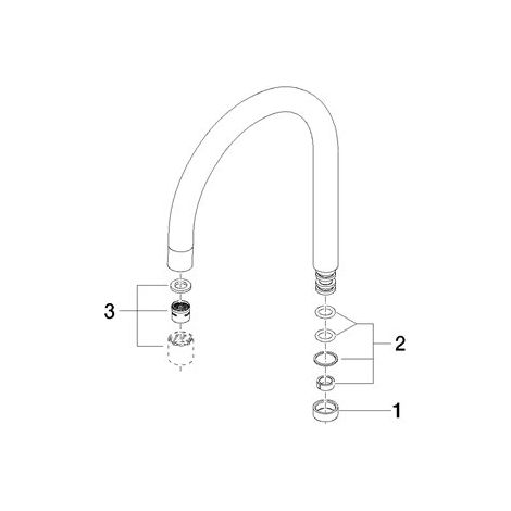 Dornbracht 90282206600-08 Bec de baignoire Pièces de rechange
