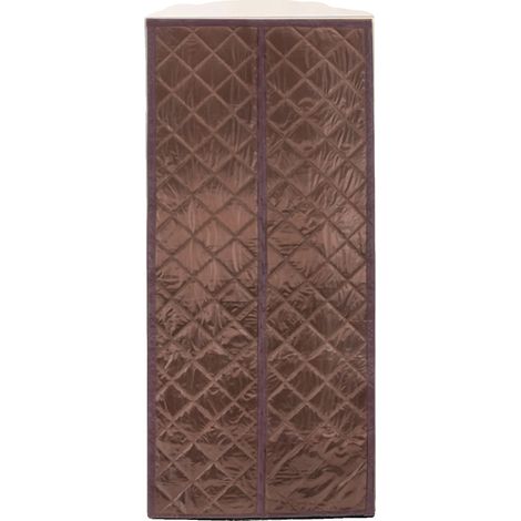 Cortina magnética para puerta, diseño aislante, fácil instalación, color marrón. (1/5)