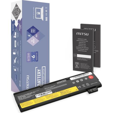 Batería Mitsu para Lenovo ThinkPad T470, T570, SB10K97582 (11,4 V) (2140 mAh) (1/5)