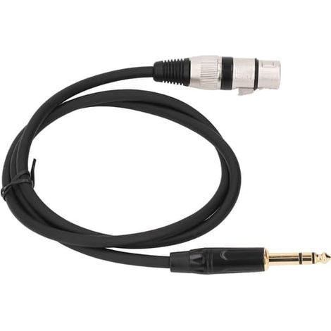 Câble microphone TC145K56, connecteur XLR mâle vers XLR femelle, prise jack 6,35 mm (3 broches), longueur 1,8 m. (1/5)