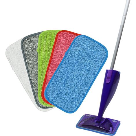 Lntyq 5er-Pack Mikrofaser-Reinigungstücher für Swiffer WETJET Mop, wiederverwendbar und waschbar, flache Nass- und Trockentücher für die Haushaltsreinigung (1/5)