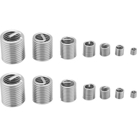 Filets Rapportés Type Helicoil M3 M4 M5 M6 M8 M10 M12 Assortiment d'Inserts de Réparation de Fil Métallique en Acier Inoxydable (1/4)