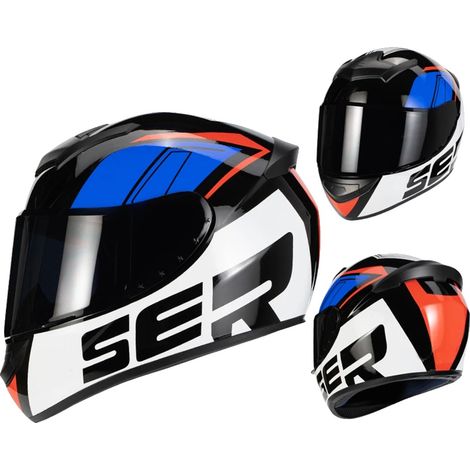 Casco de moto, apto para uso todoterreno, ligero y cómodo, MULTI-A, XL (1/2)