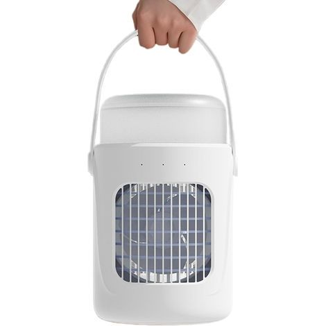 Climatiseur mobile sans évacuation avec brumisation fraîche, réservoir 600 ml, réglage vertical 180°, design compact 21,3 x 13 x 28 cm (1/5)