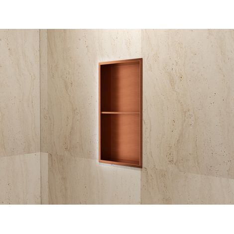 Hornacina de ducha ARTIC oro rosa cepillado (1/2)