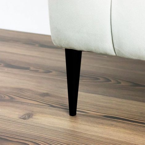 Piede in metallo per mobili e complementi d'arredo Ago17 nero opaco H 17cm.