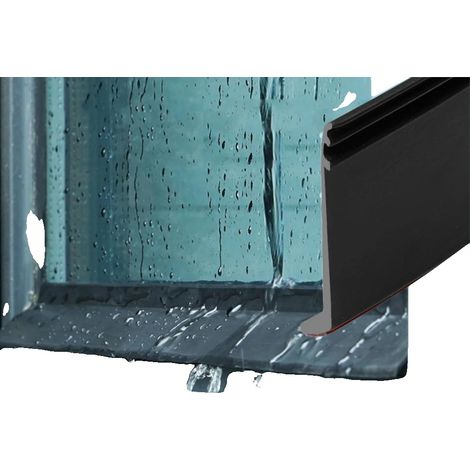 Tira de sellado impermeable, de uso versátil, fácil instalación, color negro, 2 m x 50 mm (1/2)