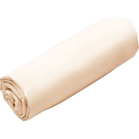 Coprimaterasso in percalle di cotone 80 fili/cm² - 140 x 190 cm - Profondità 30 cm - Beige - BELLIMI