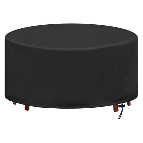 Housse de protection pour table ronde Ø128cm – Tissu Oxford 420D imperméable – Résistante aux UV et déchirures – Cordon de serrage (1/5)