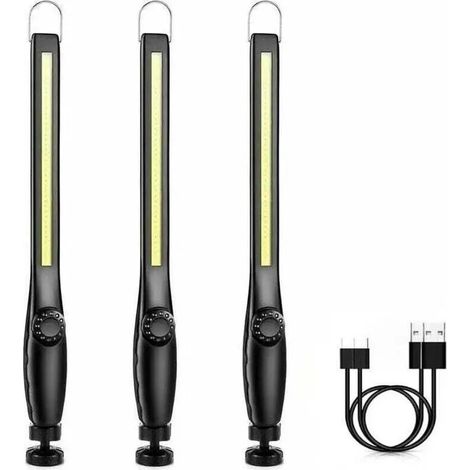 Lampe de travail LED pour mécaniciens, lampe d'atelier/de chantier, lampe de garage magnétique rechargeable, lampe de travail LED magnétique rechargeable portable (1/4)