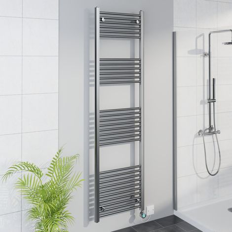 WiFi Thermostatic Straight Towel Rail Timer Chrome 1800x500mm