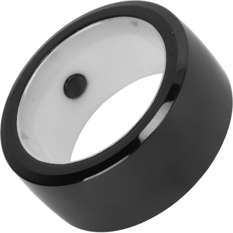 Bague connectée R5 NFC en céramique multifonctionnelle, intelligente et portable, avec capteur NFC universel, 128 Go, compatible avec les téléphones portables (taille M). (1/5)