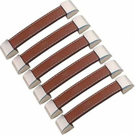 Stück Ledergriffe, Schrankgriffe, Schrankgriffe für Kleiderschrank, Küchentür (Gelb, 128 mm) FLITI (1/4)