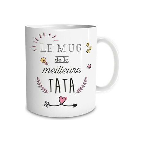 Mug - STC - Le Mug de la Meilleure Tata - Blanc - Céramique - Cylindrique (1/3)