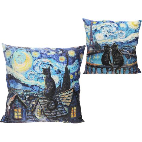 Carmani, cuscino con imbottitura/cerniera 50x50cm - Ispirato al dipinto di Van Gogh (1/3)
