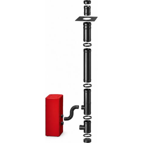 Kit conduit vertical avant tubage pour poêle à granulés 100/150 mm - (1/5)