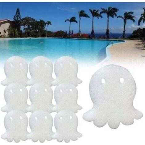 Pair 10pcs piscine filtre éponge éponge absorbant l'huile éponge de bain éponge de nettoyage Octopus filtre coton