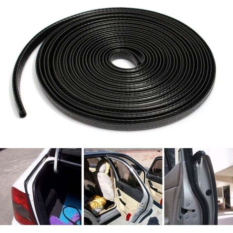 Bande de protection en caoutchouc en forme de U pour bords de voiture de 1 mm à 2,5 mm d'épaisseur (noir) (1/4)