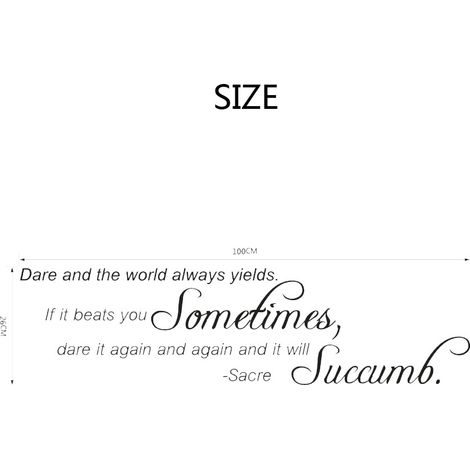 Wandtattoo-Aufkleber mit Spruch für Wohnzimmer, Schlafzimmer, Heimdekoration (1/5)