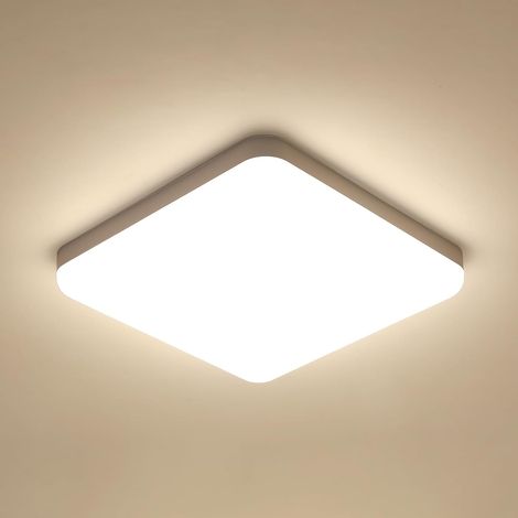 COMELY 32W LED Ceiling Light, 3600LM, 4500K Natural White, IP54 Bathroom & Kitchen Fixture, 25cm Round Damp Proof Lamp for Hallway, Balcony, Toilet