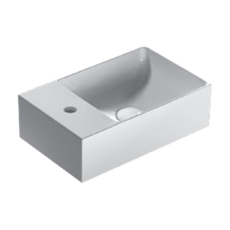 Lavabo in ceramica 40x25 cm Globo T-EDGE Le Lastre B6R41BI Bianco - Ceramica (1/3)