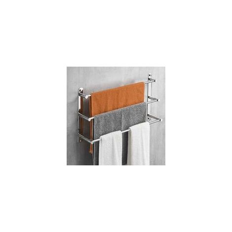 Ctmw Handtuchhalter, Handtuchstange aus Edelstahl 304 mit 3 Stangen, 40 cm, Wandmontage, Badezimmer Tow-Crezuo