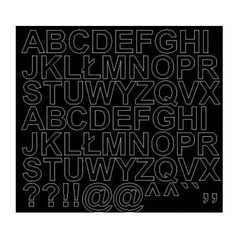 Lettere adesive autoadesive, 2,5 cm, nere lucide
