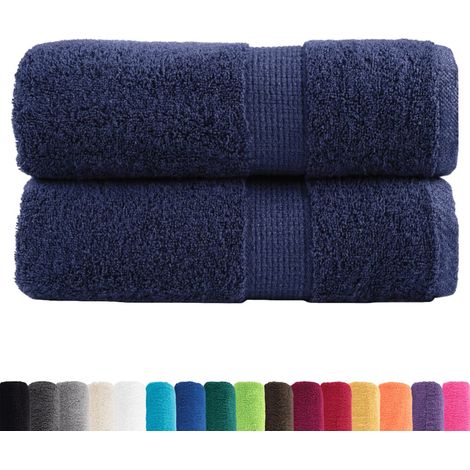 Serviettes d'invité de qualité sup. SOLUND 2 pcs bleu marine (1/5)