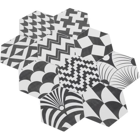 Lot de 10 autocollants muraux imperméables et résistants à l'usure pour carrelage et salle de bain. (1/5)