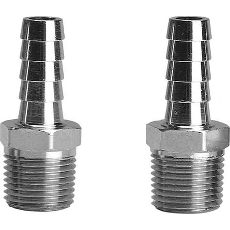 Beduan 1/2" Edelstahl-Schlauchanschluss auf 1/2" NPT-Außengewinde für Heimbrauen (Wasser, Brennstoff, Luft). (1/5)