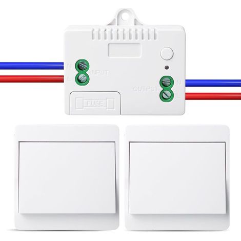 Lot Interrupteur Sans Fil, Interrupteur D'Éclairage Auto-Générant Sans Fil, 220v Pile Radio Interrupteurs, Interrupteurs Mural Auto Alimenté A Distance Eclairage Domestique, Étanche Et Sûr (1/5)