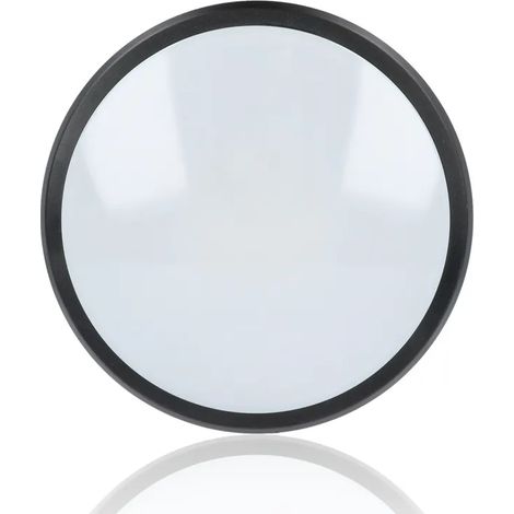 Plafoniera LED tonda con rilevatore di presenza, 12W, 220Vac, Luce Naturale, Nera (1/3)