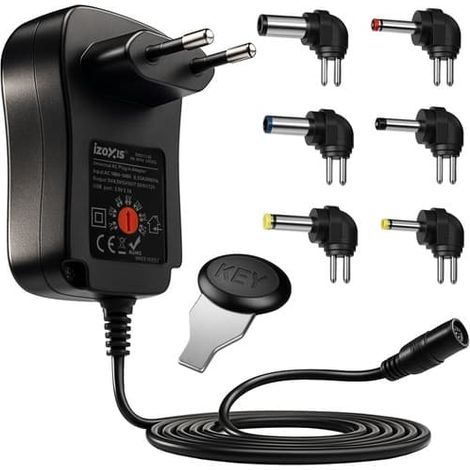 Adaptateur secteur universel 6 en 1 - 3-12 V 30 W (1/5)