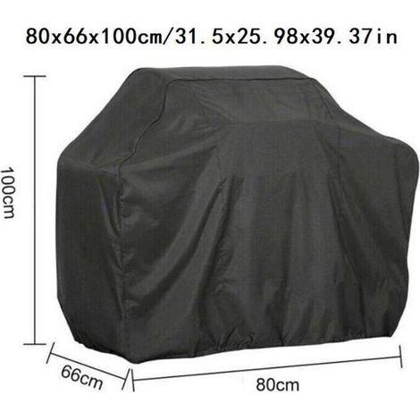 Housse pour mobilier de jardin 80x66x100cm Couverture De Barbecue Noir Couverture De Gril De Barbecue Extérieure Bâche De Bâche De Barbecue Imperméable Couvertures De Gril--TRIMEC (1/4)