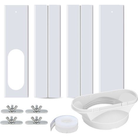 Kit de fen��tre de climatiseur portable Joint de fen��tre r��glable pour climatiseur coulissant Kit de ventilation de fen��tre, plaque d'��tanch��it�� de fen��tre r��glable Plaque de kit de glissi��re