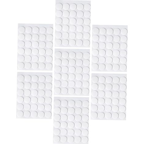 Lot de 7 feuilles pastilles adhésives double face amovibles, sans (1/5)