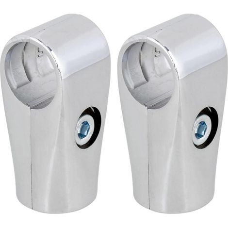Argent 25 mm Diamètre intérieur et étagère pour affichage d'échafaudage connecteur de tuyau en aluminium Fixations Lot de 2