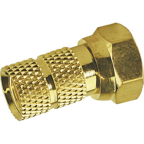 Schwaiger F Stecker GOFST6501 537 vergoldet 1x F Aufdrehstecker für Kabel mit 6,5mm Durchmesser F-Stecker