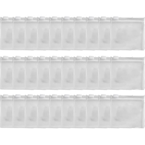 Sac à boucles d'oreilles – 30 sacs de rangement réutilisables pour bijoux Matériau PVC avec fermeture Ziplock, sacs réutilisables pour dames, pilules de voyage, boutons, perles, tampons, vis et écrou (1/5)