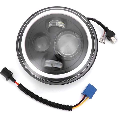 7inch LED phare, ampoules de phare rondes LED feux de jour clignotant